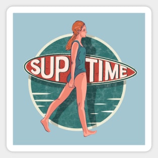 Standup Paddle Board Retro Vintage Gift Magnet